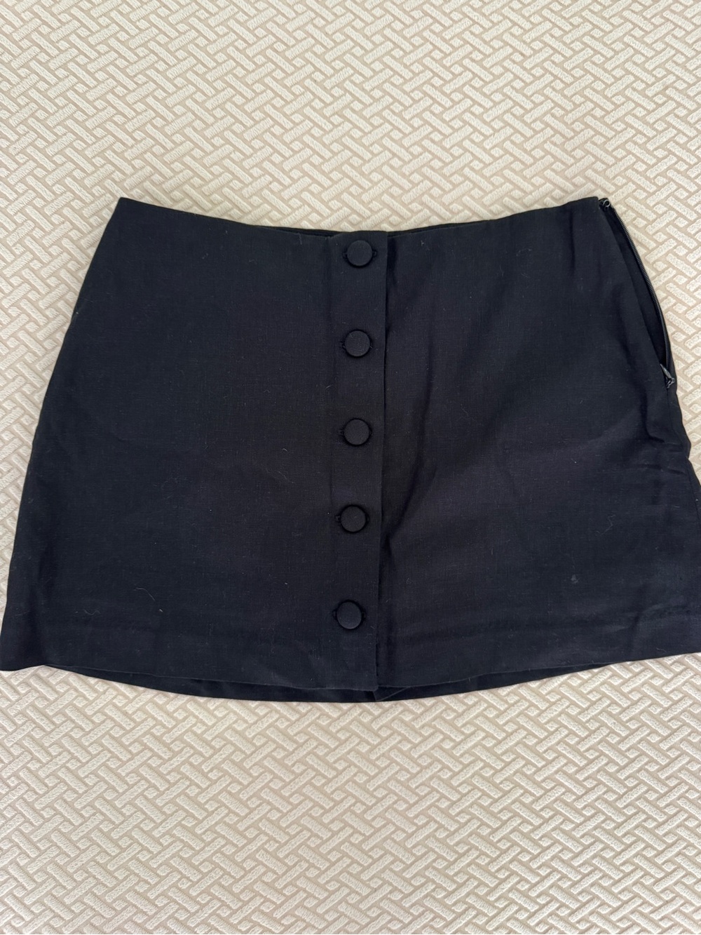 GAP Black Button-Front Mini Skirt